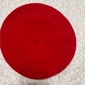 Classic Red Wool Beret